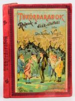 Koltai Virgil: Tükördarabok. Képek a diákéletből. Bp.,én.,(Márkus Samu-ny.), 79+1 p. Kiadói illusztrált egészvászon-kötés, kopott, foltos borítóval, az elülső szennylap a kötéstáblához ragadt.
