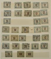 Hagyaték: régi magyar portók közepes berakóban, modern magyar '60-as, '70-es évek többletekkel, összefüggésekkel, blokkokkal, külföldi gyűjtés kis berakókban. Érdekes anyag!