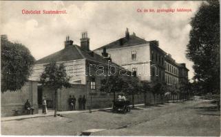 Szatmárnémeti, Szatmár, Satu Mare; Cs. és kir. gyalogsági laktanya, katonák / K.u.K. military infantry barracks, soldiers