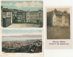 21 db RÉGI külföldi város képeslap, vegyes minőségben / 21 pre-1945 foreign town postcards in mixed quality