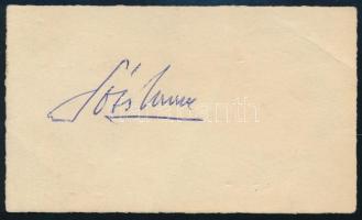 cca 1957 Aláírás gyűjtemény, kártyákon, 21 db kártyán, rajta Honthy Hanna, Sárdy János, Krencsey Mar...