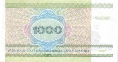 Fehéroroszország 6db (4klf) modern bankjegy T:I