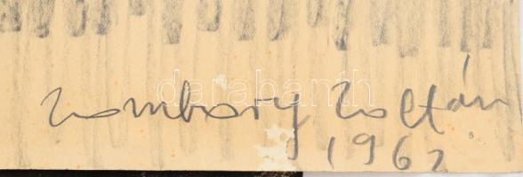 Zombory Zoltán (1941-2021): 20 db tanulmányrajz (női és férfi akt, portrék, utcarészlet), 1960-as év...