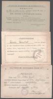 1918-1937 4 db papírrégiség - meghívó orvosegyesület tudományos ülésére, küldöttigazolvány, stb.