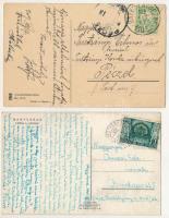 4 db régi képeslap, közte Révész Kálmán (1860-1931) református esperesnek és Drexler (Dévényi) Antal...