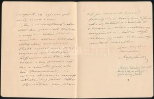 1904 Dr. Magos Sándor (1851-1917) kúriai bíró, az esztergomi járásbíróság elnökének levele dr. Révfy...