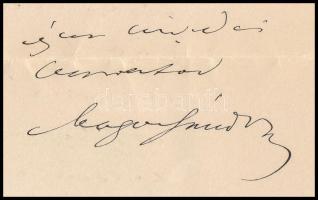1904 Dr. Magos Sándor (1851-1917) kúriai bíró, az esztergomi járásbíróság elnökének levele dr. Révfy...
