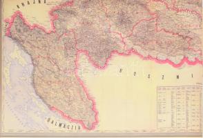 2007 A Magyar Állam közigazgatási térképe, az 1900-ban megjelent térkép hasonmás kiadása, nagyméretű...