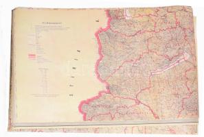 2007 A Magyar Állam közigazgatási térképe, az 1900-ban megjelent térkép hasonmás kiadása, nagyméretű...