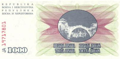 Bosznia-Hercegovina 7db (6klf) modern bankjegy T:I