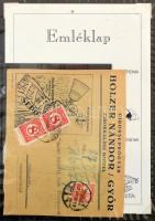 Magyar és külföldi levelek, FDC-k, emléklapok, köztük tábori posta, portók stb. levélberakóban