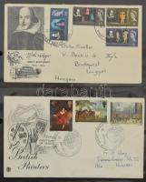 Magyar és külföldi levelek, FDC-k, emléklapok, köztük tábori posta, portók stb. levélberakóban