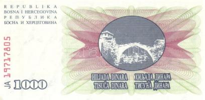 Bosznia-Hercegovina 7db (6klf) modern bankjegy T:I