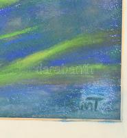 MT jelzéssel: Táj. Pasztell, papír, fakeretben, 30x21 cm