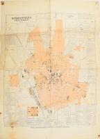 1935 Nyíregyháza város térképe, kiadják: nyírvidék-Szabolcsi Hírlap és az Újságbolt, foltos, 70×50 cm