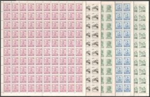 Jugoszlávia 50 db teljes 100-as ív 5 klf bélyegből (10 x 5 klf)