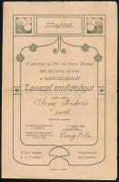 1911 Pozsony, Tavaszi táncmulatság meghívó futott