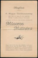 1929 Magyar Csekészszövetség hivatalos meghívó angol Jamboree alap matinéra