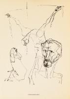 Plugor Sándor (1940-1999): grafikái, 1988. 15 db nyomat, papír, részben jelzett a nyomaton, Kiss Dén...