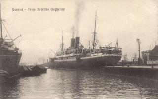 Genova port steamer