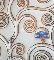 Goebel - Gustav Klimt Die Erfühlung Artis Orbis sorozat. Nagy méretű mázas üvegkép, limitált szériás...