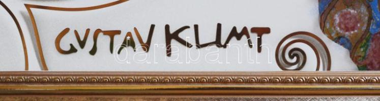 Goebel - Gustav Klimt Die Erfühlung Artis Orbis sorozat. Nagy méretű mázas üvegkép, limitált szériás...