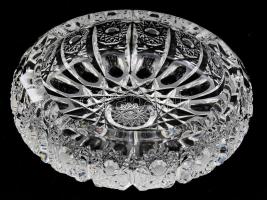 Parádsasvári kristály nagy hamutál. Kézzel csiszolt,hibátlan d: 18 cm