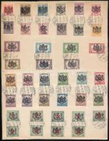 Nagyszeben magánkiadás 1919 40 db bélyeg lapra feldolgozva