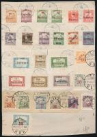 Baranya I. + II. 1919 27 db bélyeg lapra feldolgozva