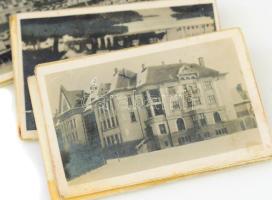 ca 1940 Kassa 18 kis fotót tartalmazó leporelló bőr tokkal 2x3 cm