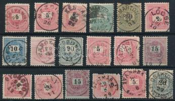 18 db krajcáros bélyeg szép / olvasható bélyegzésekkel