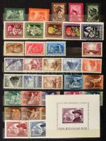 Főleg postatiszta gyűjtemény 1938-1968 sok jobb kiadásokkal, többlet példányokkal 10 lapos jó A4-es ...