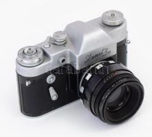 cca 1960-1970 Zenit 3M szovjet fényképezőgép, 35mm filmformátum, Helios-44 58mm f/2 objektívvel, ere...