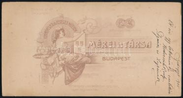 1905 Elegáns pár portréja, kabinetfotó Mérei és Társa budapesti műterméből, a hátoldalon ajándékozás...