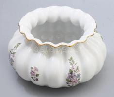 Zsolnay virágmintás hólyagos kaspó, jelzett, hibátlan, d: 15,5 cm, m: 9,5 cm