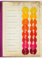 cca 1930 I. G. Farbenindustrie Aktiengesellschaft ruhafesték-katalógus, színmintákkal, többnyelvű be...