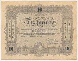 1848. 10Ft "Kossuth bankó" "Lh. 1443 60" T:F Adamo G111