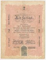 1848. 2Ft "Kossuth bankó", "HK. 64605" T:F,VG Adamo G106