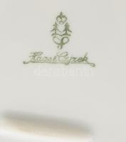 Haas &amp; Czjzek kínáló, jelzett, kopással, 27x31 cm