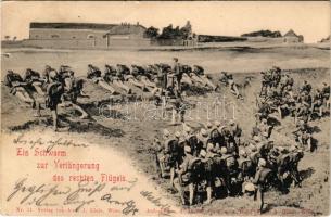 1900 Ein Schwarm zur Verlängerung des rechten Flügels. Verlag von Alex J. Klein / Austro-Hungarian K.u.K. military infantry field practice (b)