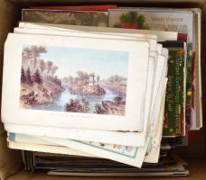 Kb. 800 db MODERN üdvözlőlap vegyes témában, egy dobozban / Cca. 800 MODERN greeting cards in mixed themes, in a box