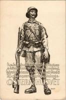 Húsvét. Károly császár és király nevét viselő Cs. és kir. 19. gyalogezred rokkantalapja. Tábori posta segélylap. Rigler r.t. / Ostern. K.u.k. Infanterieregiment Kaiser und König Karl No. 19. Invalidenfond Feldpostkarte / WWI Austro-Hungarian military art postcard, Easter greeting card s: Biczó (EK)