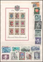 Ausztria 1 db postatiszta blokk + pecsételt bélyeg összeállítás 2 db A/4 berakólapon