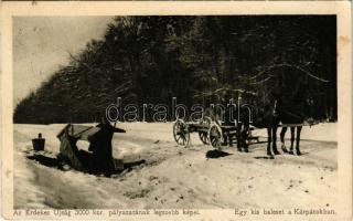 1915 Egy kis baleset a Kárpátokban. Az "Érdekes Újság" kiadása / WWI Austro-Hungarian K.u.K. military, soldiers in the Carpathians (EB)