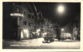 Kitzbühel main street casino and Julius Meinl shop in winter photo