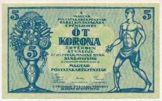1919. 5K "OSZTRÁK-MAGYAR BANK..." "003 004.336" vastag papír T:F szép papír Adamo K8