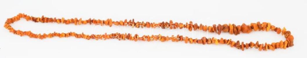 Nagyméretű borostyán nyaklánc, teljes h: 110 cm