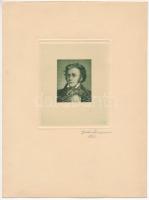 Bodó Sándor (1920-2013): Ludwig van Beethoven, 1952. Rézkarc, papír. Jelzett. 10x9 cm