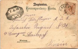 1899 (Vorläufer) Rakek, sawmill, lumber yard, wood industry. Gebr. Metz Kunstanstalt (fl)