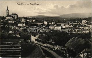 1914 Novo mesto, Rudolfovo, Rudolfswert; general view with church (EK)
